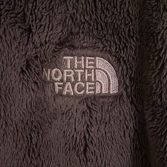 The North Face Osito Jacket Dark Purple Fuzzy Fleece Zip Up Women’s Small - Picture 2 of 3